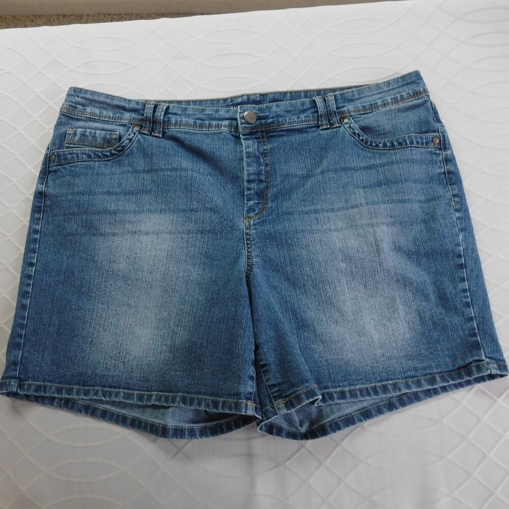 Bandolino "Amalia" 18W Blue Denim Jeans Shorts (#2)